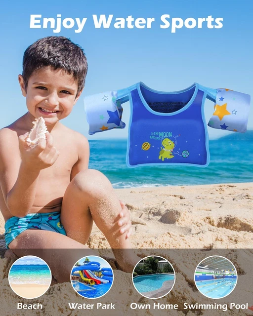 Baby Life Jacket Float Vest Swimming Arm Bands Kids Buoyancy Aid Toddler UK