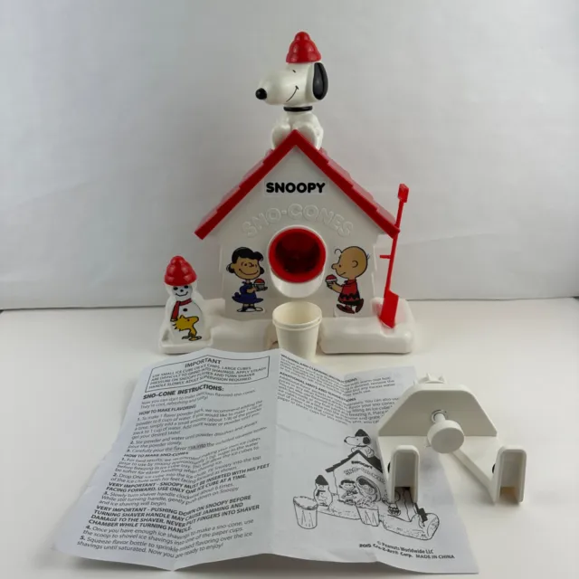 Original Snoopy Sno-cone Machine Snow Cone Maker Cra-Z-Art Peanuts Missing Mix