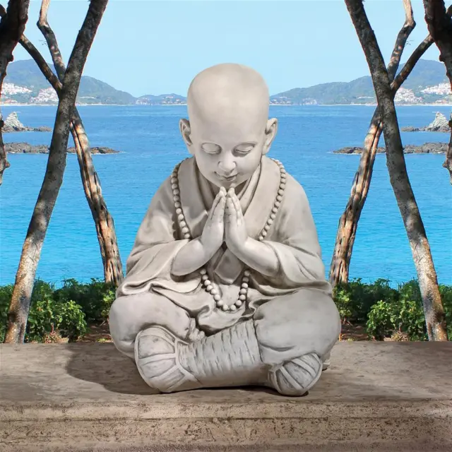 Design Toscano Praying Baby Buddha Asian Garden Statue