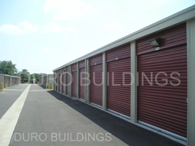 DURO Steel 40x100x9.5 Metal Prefabricated Mini Self Storage Building Kits DiRECT