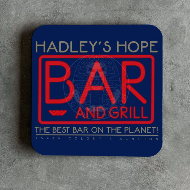 Aliens Inspiré Hadleys Hope dessous de Verre Nostromo Weyland Yutani LV426 Xeno