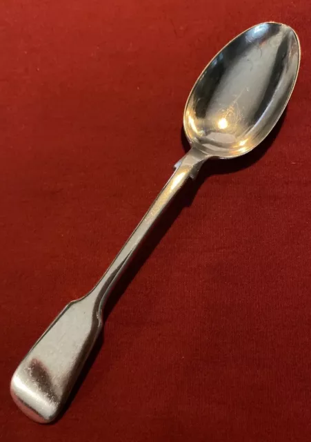 Antique Silver Plated Fiddleback Dessert Spoon By Joseph Rodgers c.1870’s