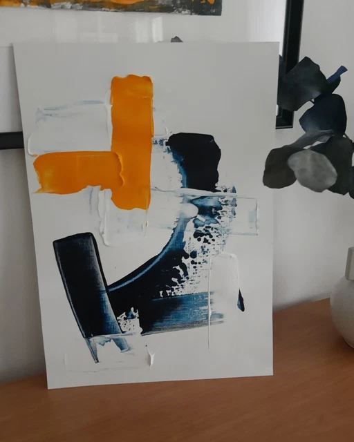 Modern abstract acrylic on paper 30cm/42cm