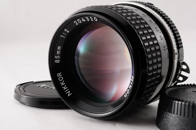 Near MINT Nikon Ai NIKKOR 85mm f/2 AI MF Portrait Prime Lens w/Cap From Japan