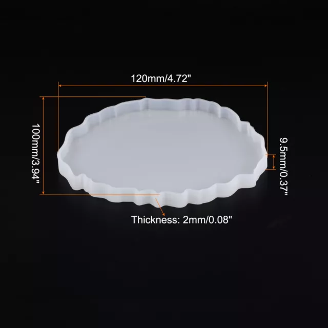 Molde de fundición para resina epoxi 5,31"x4,41"x0,39" silicona drusa molde de carcasa 2