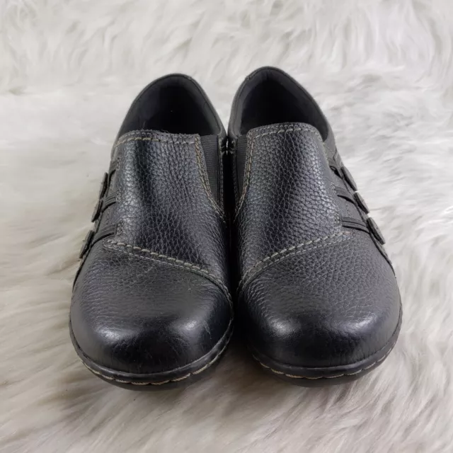 CLARKS COLLECTION 15260 Black Slip On Casual Shoes Womens Size US 9 $22 ...