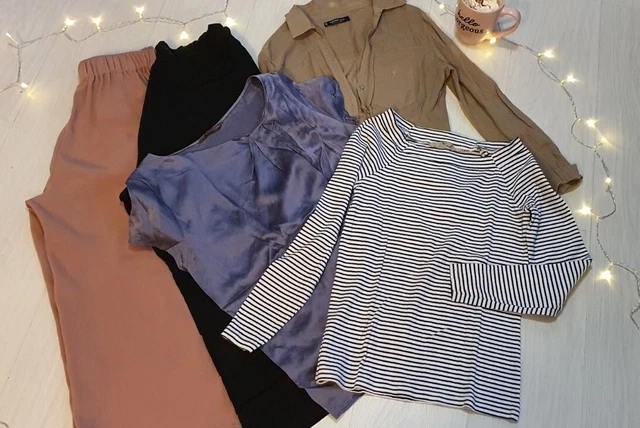 Womens Mixed Bundle Clothing Trousers Top Size Uk10 Medium