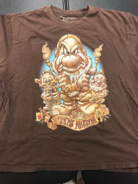 VINTAGE DISNEY 7 Dwarfs Tiki Kingdoms 2XL Shirt - XXL - Grumpy, Dopey 