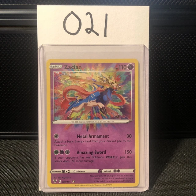 Zacian 082/185 Amazing Rare Holo Pokemon Vivid Voltage