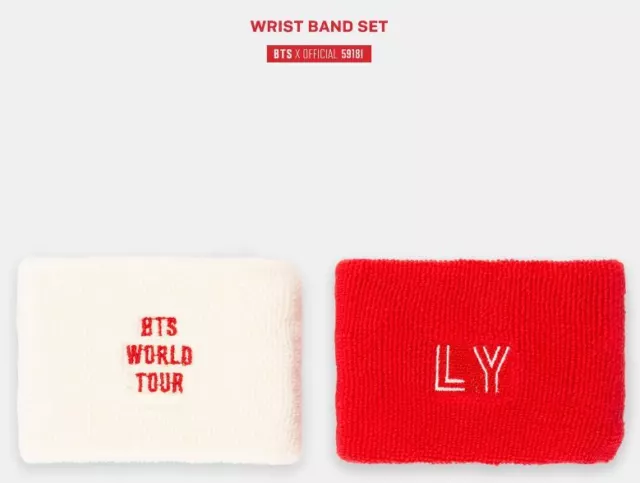 Bts Bangtan Boys World Tour Love Yourself Official Goods Wrist Band Set Sealed