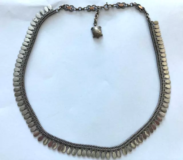 ancien collier années 20/30 en argent poinçon sanglier