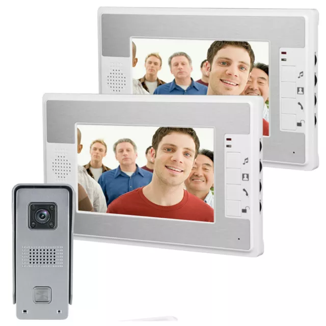 Wired 7" Color Video Door Phone Doorbell Intercom Security System Camera+Monitor