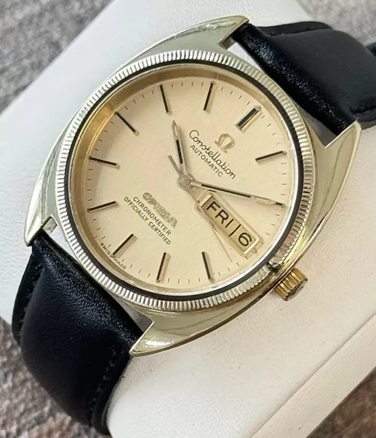 Omega Constellation 14k Automatic Watch Vintage Men's 1972, Warranty + Serviced