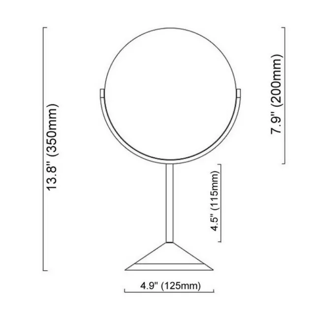 Oil Rubbed Bronze Bathroom Shaving Beauty Makeup Magnify Mirror Dual Side mba643 3