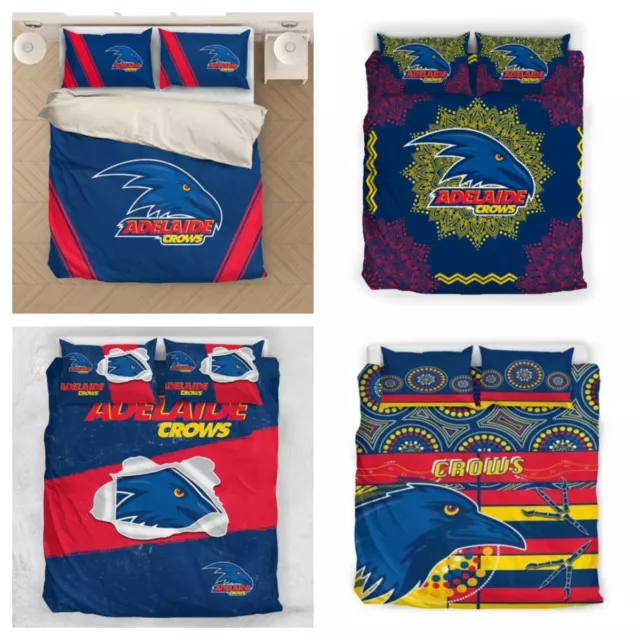 AFL Adelaide Crows Bedding Set Soft Bedroom Decor Highend Duvet Cover Set Gifts