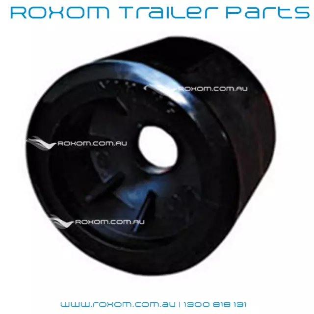 Boat Trailer Wobble Rollers X12 Pack. 4" Black Smooth Poly Wobble Roller