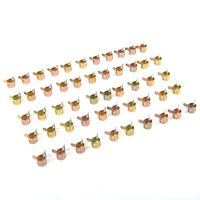 Clip a molla robusta in acciaio per tubi vuoto/aria silicone 8 mm confezione anni 50