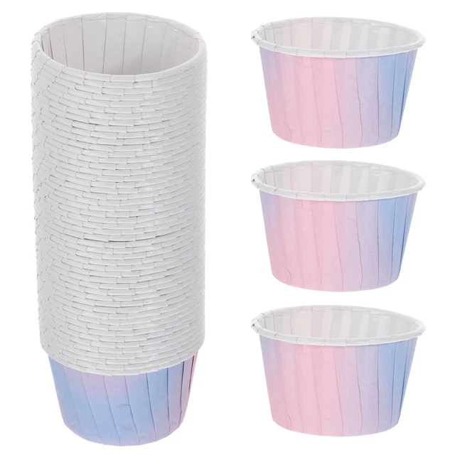 100 un. tazas de panecillo en forma de sombrero cupcake adorable recubierto tazas de papel sombrero para hornear tazas