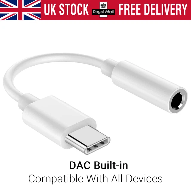 USB Type C TO 3.5mm AUX Audio Jack Headphone Adapter Splitter Cable For Samsung
