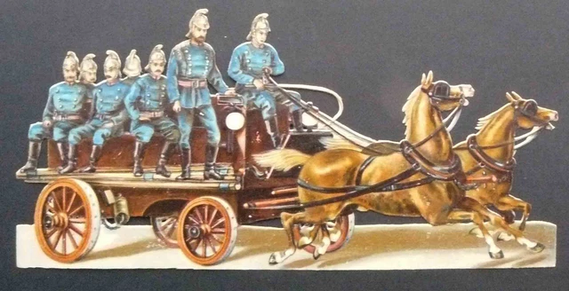 Lot De 5 Chromos Anciens - Chevaux Et Attelages - Époque 1900 - France