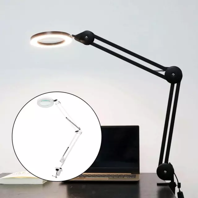 Lampada D'ingrandimento A LED Con Lampada Da Tavolo A Morsetto Flessibile Per