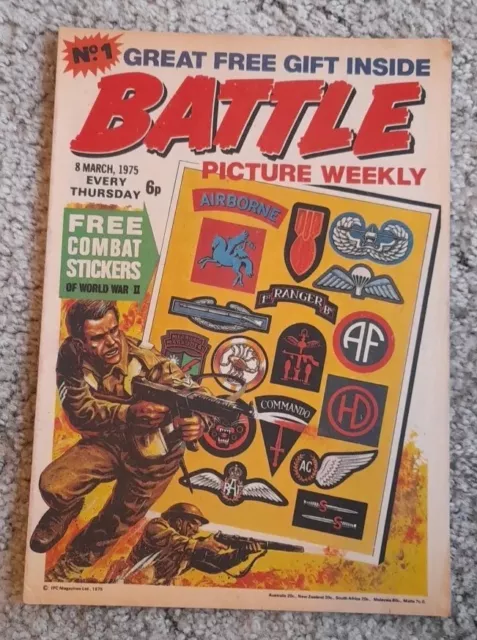 Battle Picture Weekly Comic No. 1 March 8 1975 First Edition Issue Number One