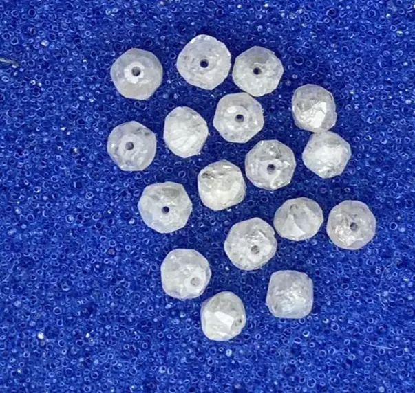 Perforado Redondo Diamante Natural Lote 1 TCW Cuchara 2.5-3.0MM Lote Gris Blanco