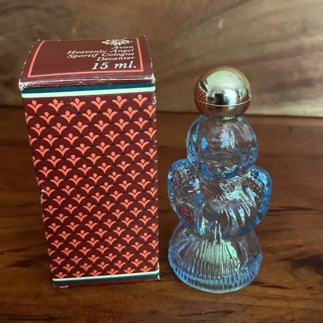 Vintage AVON Heavenly Angel Sportif Cologne Perfume Decanter 15ml Original Box