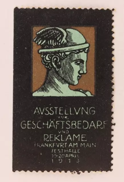 Business & Advertising Expo 1913 Frankfurt German Poster Stamp Ad