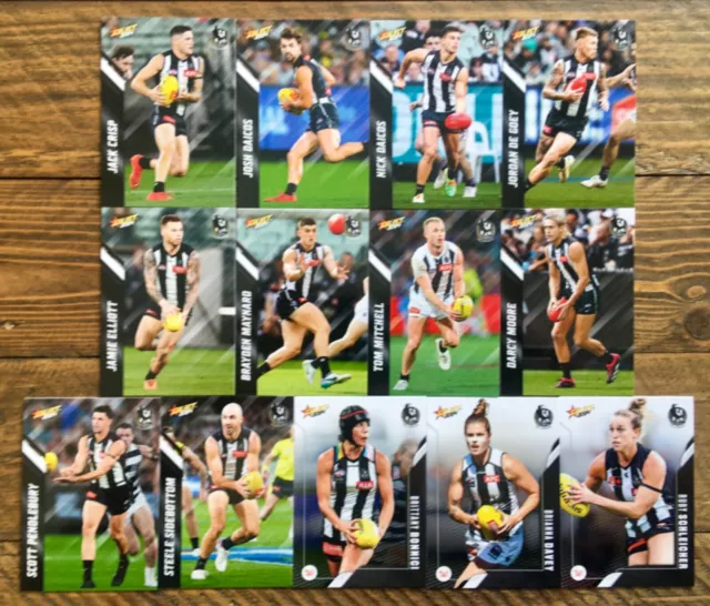 2024 Select Afl Footy Stars Series Collingwood Magpies 10 Card Set + 3 Aflw