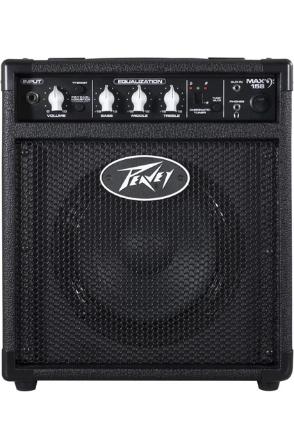Peavey MAX158 Small Bass Amplifier 15W Portable Guitar Amp 8” Speaker 50W Power