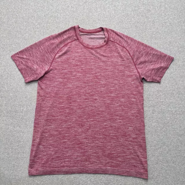 Lululemon Mens Heather Red Metal Vent 2.0 Short Sleeve Shirt Size L Stretch Gym