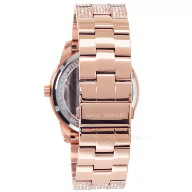 Michael Kors Womens Bradshaw Pave Glitz Watch Rose Gold Stainless Steel Crystals 2