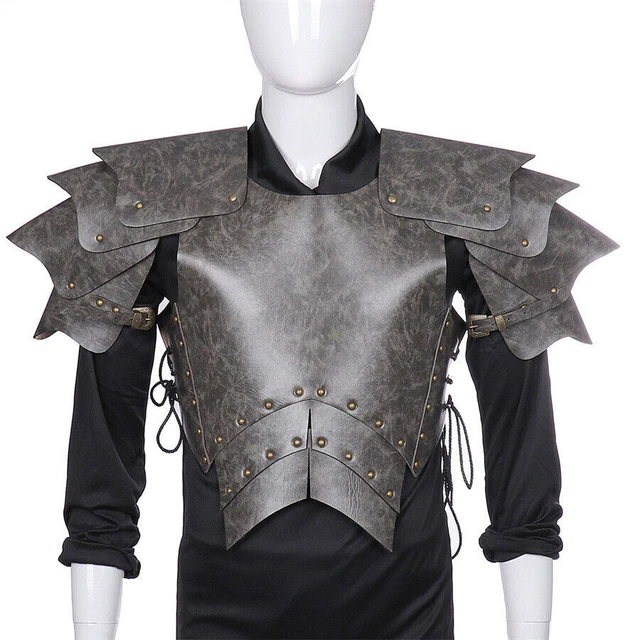 Medieval Retro Knight Breastplate Chest Armor Halloween Cosplay Costume Shoulder