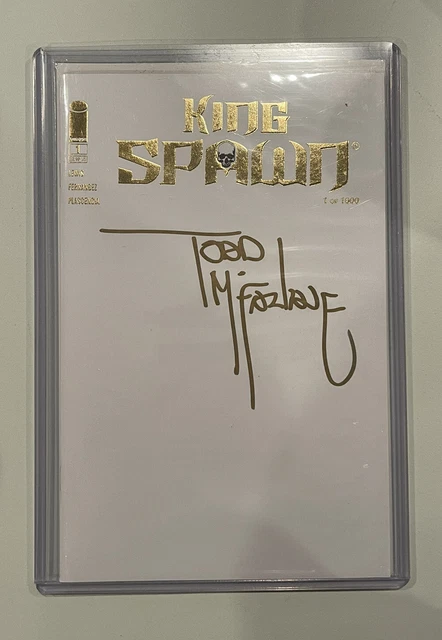 SDCC 2023 Image Comics Exclusive King Spawn #1 Blank Gold SIGNED TODD MCFARLANE