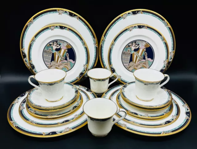 Noritake 4718 Paris Opera 5 Piece Place Setting x 4 Bone China Japan 20pcs