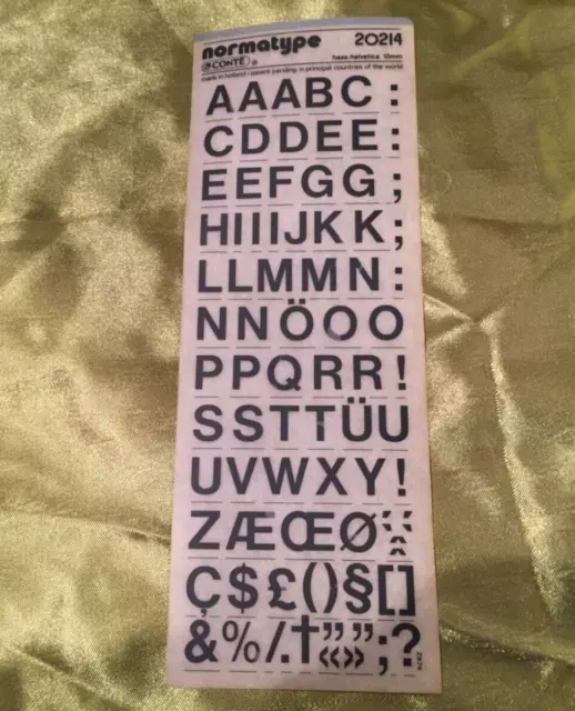 CONTE INSTANT LETTERING Haas-Helvetica 13mm WIE LETTERSET