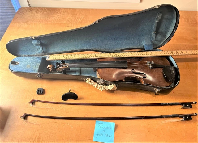 Jacobus Stainer Probe Oenipontum Violin 4/4 Solid Missing Bridge W/Case & 2 Bows