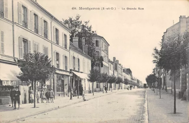 Cpa 91 Montgeron La Grande Rue