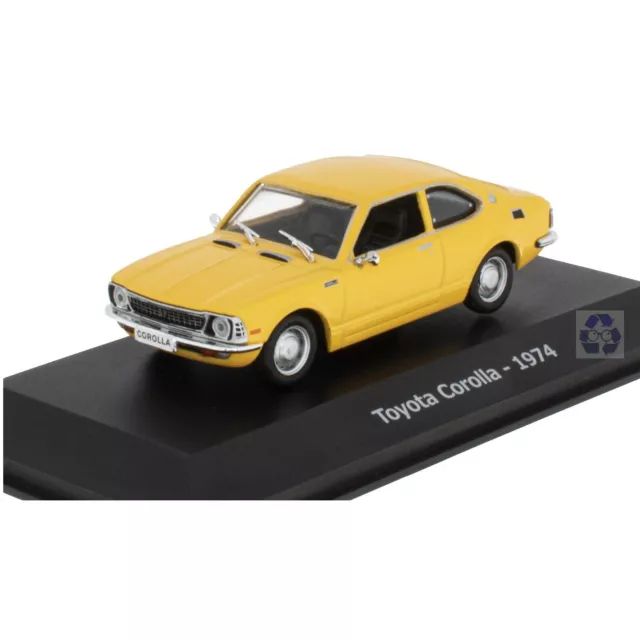 Toyota Corolla 1974 Jaune 1:43 Atlas Diecast voiture