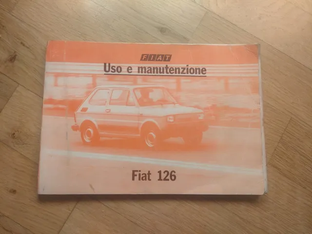 Libretto Uso E Manutenzione Fiat 126 Originale