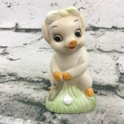 Vintage Cute Lady Pig Figurine Ceramic 2.5