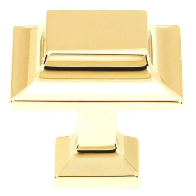 Alno Millennium A950-1-PB Polished Brass 1" Square Cabinet Knob