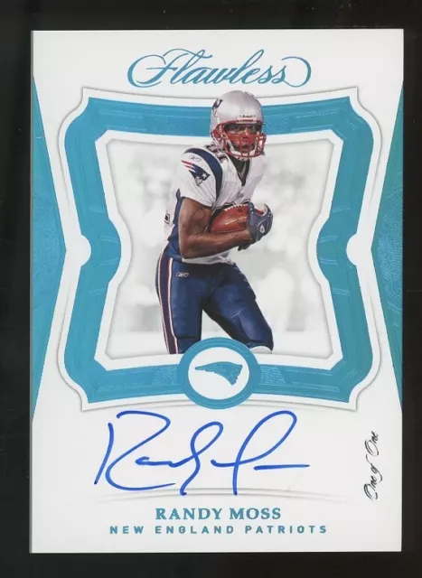 2018 Panini Flawless Platinum Randy Moss Patriots HOF Signed AUTO 1/1