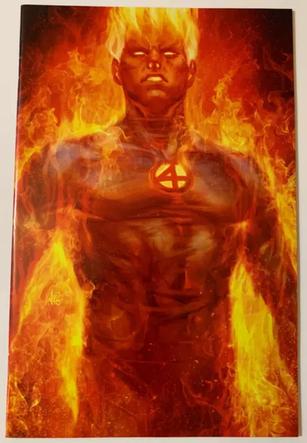 Marvel Comics Fantastic Four #1 Stanley Lau *Artgerm* Human Torch Virgin Variant