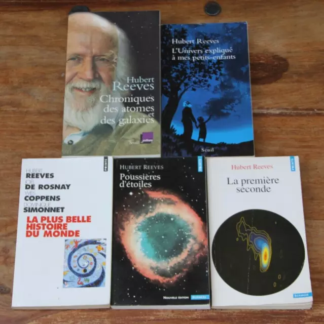 Hubert Reeves - Lot De 5 Livres - Poussieres D'etoiles - Seuil/Points - 1994