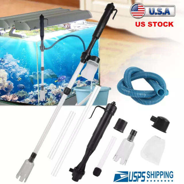 Electric Gravel Cleaner Aquarium Fish Tank Automatic Siphon Vacuum Water Change