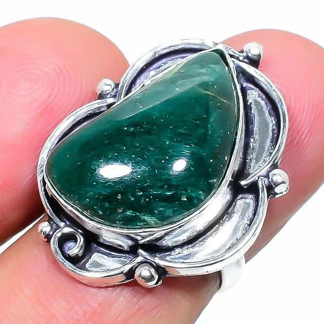 Green Aventurine Gemstone Handmade Gift Jewelry Ring Size 6.5 c503