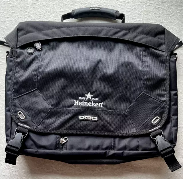 LOGO Ogio Laptop Messenger Bag Black TSA Checkpoint 16 laptop NWOT  *OBO$