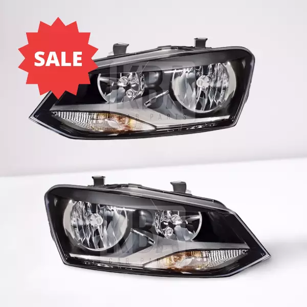 VW Polo 2009-2014 Front Twin Headlamp Headlight Left + Right Both Side